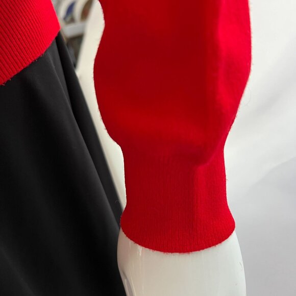 Designers Originals Vintage Red Mock Neck Sweater With Back Zipper Closure & Rag - Picture 11 of 16